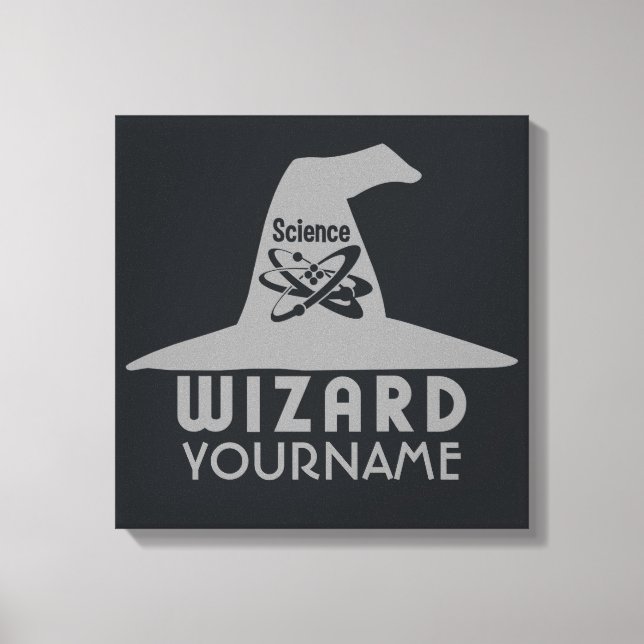 Benutzerdefinierter Leinwanddruck des Science Wiza (Vorderseite)