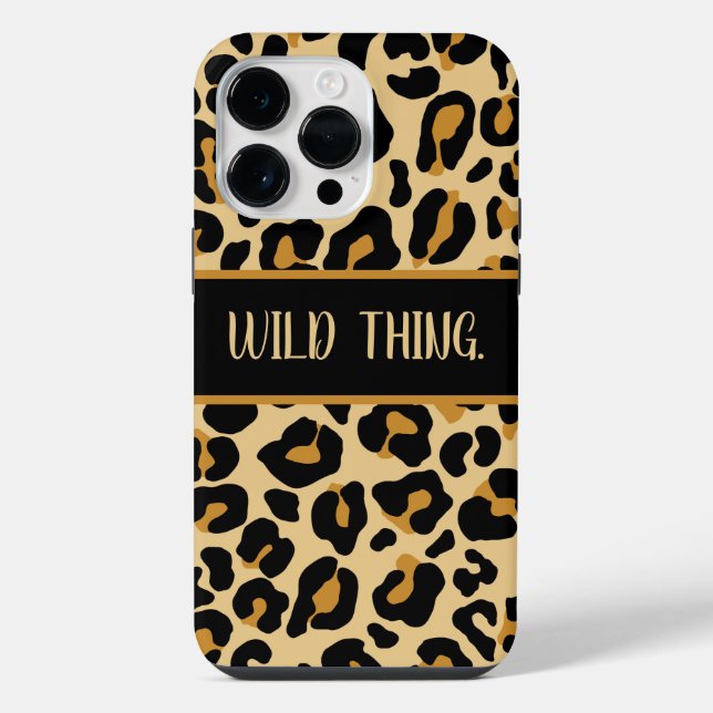 Benutzerdefinierter Leopard Klassischer Moderner D iPhone Hülle (Rückseite)