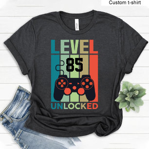 Benutzerdefinierter Level 85 Unlock Video Gamer 85 T-Shirt