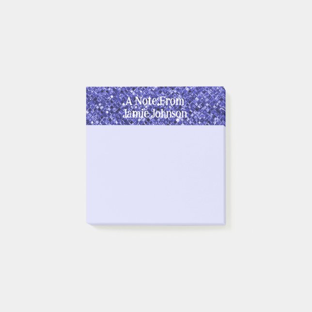 Benutzerdefinierter Lila Glitzer Glitzern Lavendel Post-it Klebezettel (Vorderseite)