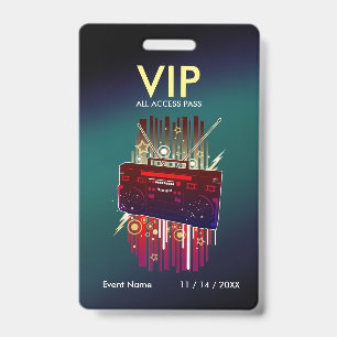 Benutzerdefinierter Lila-Türkis-Verlauf-VIP-Pass f Ausweis
