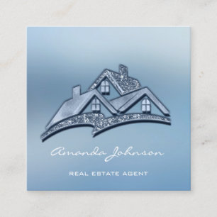 Benutzerdefinierter Logo House Real Anwesen Agent Quadratische Visitenkarte