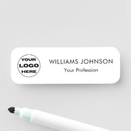 Benutzerdefinierter Logo-Mitarbeiter-Name-Tag-Abze Namensschild