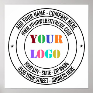 Benutzerdefinierter Logo-Name Info Geschäft Werbep Poster