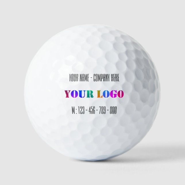 Benutzerdefinierter Logo-Name Telefonwerbung Perso Golfball (Vorderseite)