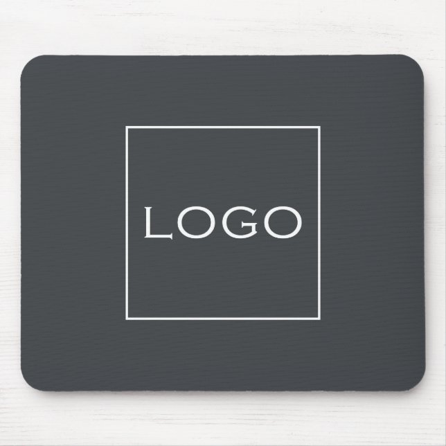 Benutzerdefinierter Logo Neutral Charcoal Grau Com Mousepad (Vorne)