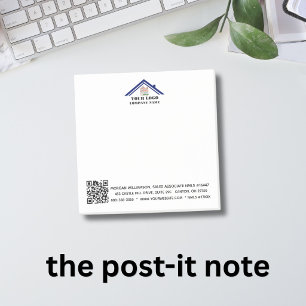 Benutzerdefinierter Logo-QR-Code  Post-it Klebezettel