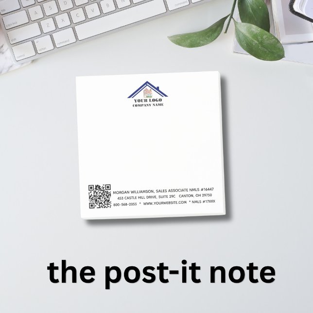 Benutzerdefinierter Logo-QR-Code  Post-it Klebezettel (Von Creator hochgeladen)