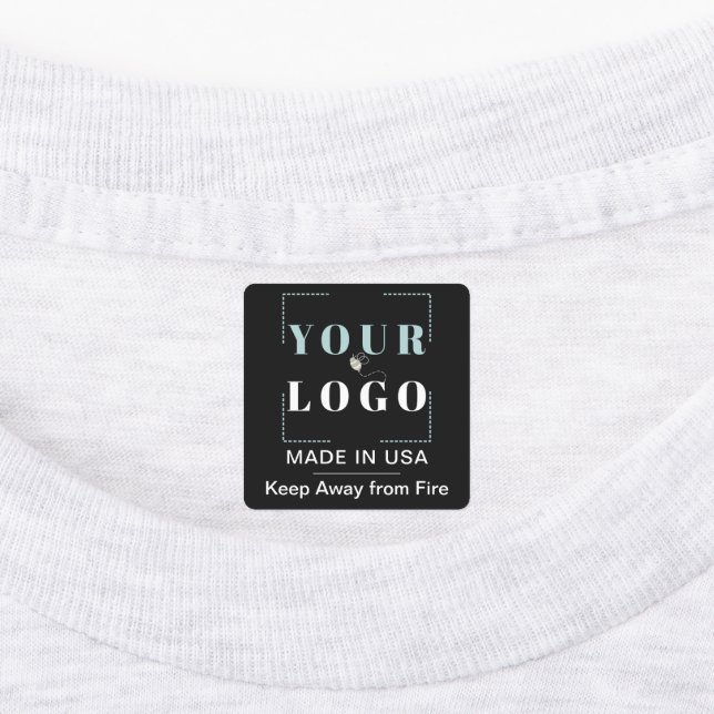 Benutzerdefinierter Logo-Text und Schwarz auf dem  Etiketten (Befestigt)