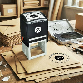 Benutzerdefinierter Logostempel für Papier (Firmen Permastempel