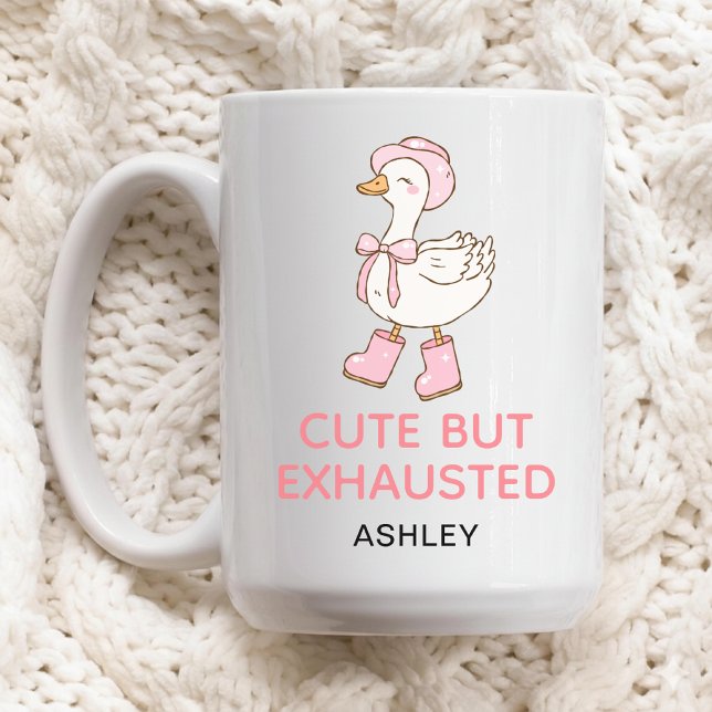 Benutzerdefinierter lustiger erschöpfter Krankenpf Kaffeetasse (Personalized Funny Nurse Mug Gift for Her, Tired Nurse Mug Gift for Graduation Nurse)