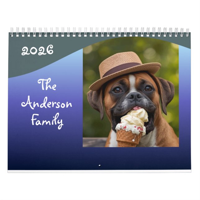 Benutzerdefinierter lustiger Hunde-Fotokalender pe Kalender (Titelbild)