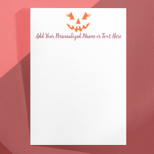 Benutzerdefinierter Mädchenhafter Jack O Lantern K Briefpapier