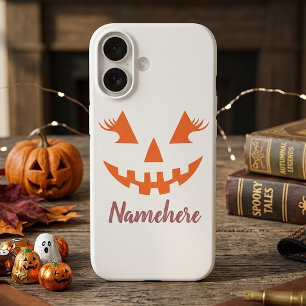 Benutzerdefinierter Mädchenhafter Jack O Lantern K iPhone 16 Hülle