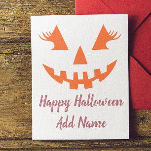 Benutzerdefinierter Mädchenhafter Jack O Lantern K Einladungspostkarte