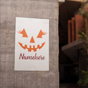 Benutzerdefinierter Mädchenhafter Jack O Lantern K Poster