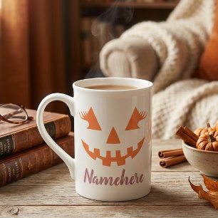 Benutzerdefinierter Mädchenhafter Jack O Lantern K Prozellantasse