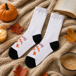 Benutzerdefinierter Mädchenhafter Jack O Lantern K Socken