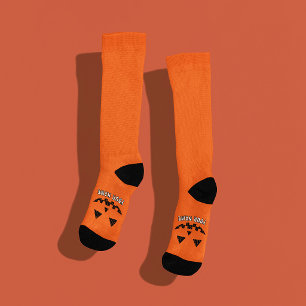 Benutzerdefinierter Mädchenhafter Jack O Lantern K Socken