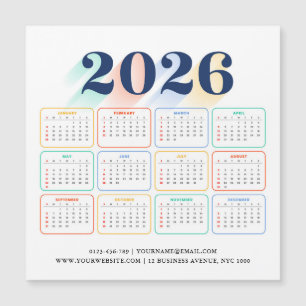 Benutzerdefinierter magnetischer Kalender 2026 – M Magnetkarte