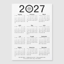 Benutzerdefinierter magnetischer Kalender 2027 mit