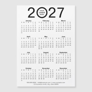 Benutzerdefinierter magnetischer Kalender 2027 mit Magnetkarte