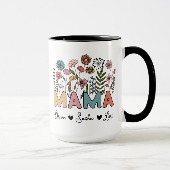 Benutzerdefinierter Mama-Becher mit den Namen ihre Tasse (Rechts)