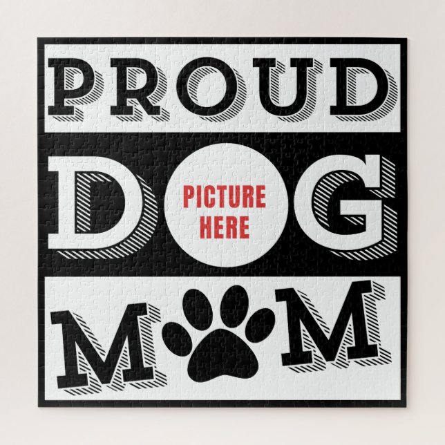 Benutzerdefinierter Mama für Hunde Puzzle (Vertikal)
