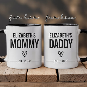 Benutzerdefinierter Mama- und Papa-Geschenkbecher Tasse