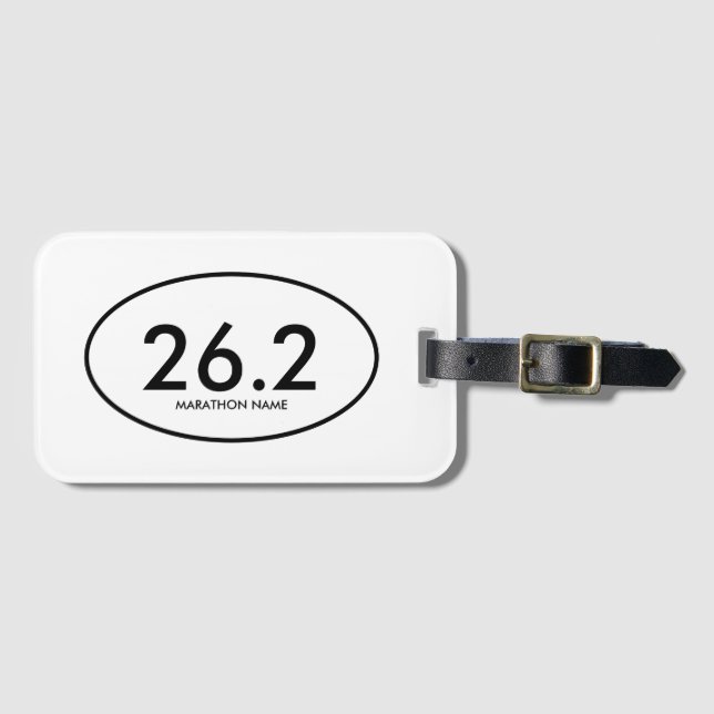 Benutzerdefinierter Marathon über 26,2 Meilen Gepäckanhänger (Vorderseite (Horizontal))