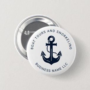 Benutzerdefinierter Marineblauer Anker Geschäft Un Button