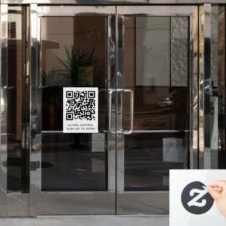 Benutzerdefinierter Marken-Türschloss-QR-Code-Scan Fensteraufkleber