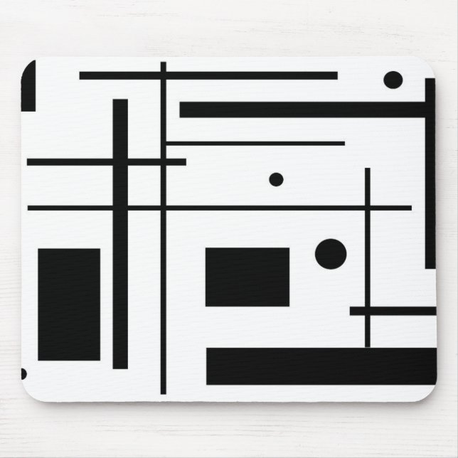 Benutzerdefinierter Mauszeiger mit schwarzen geome Mousepad (Vorne)