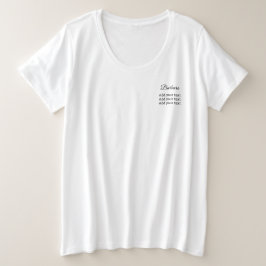 Benutzerdefinierter Minimalistisch-Plus-Größe - Co Große Größe T-Shirt