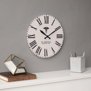 Benutzerdefinierter minimalistischer Arzt der medi Große Wanduhr