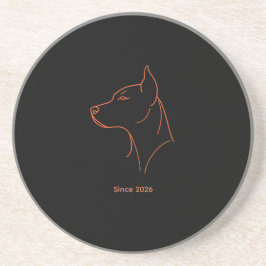 Benutzerdefinierter minimalistischer Dobermann  Getränkeuntersetzer