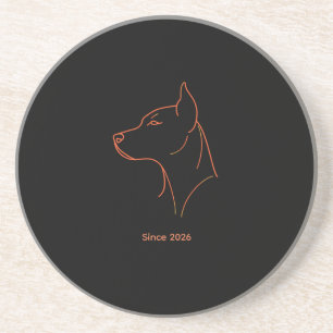 Benutzerdefinierter minimalistischer Dobermann  Getränkeuntersetzer