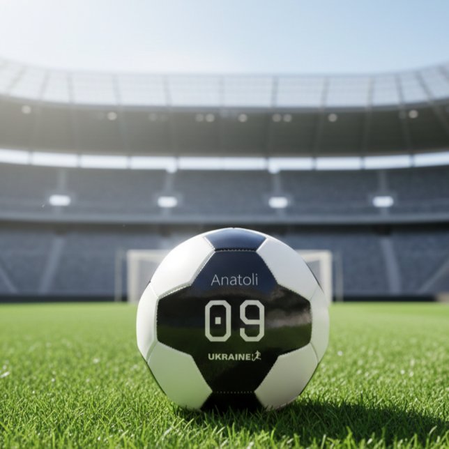 Benutzerdefinierter minimalistischer ukrainischer  fußball (Von Creator hochgeladen)