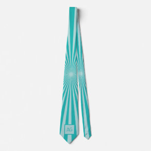 Benutzerdefinierter Mit Monogramm Blue Pattern Fun Krawatte
