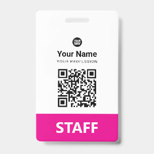 Benutzerdefinierter Mitarbeiter-QR-Code, Barcode, Ausweis