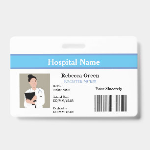 Benutzerdefinierter Mitarbeiterfoto-Barcode Kranke Ausweis