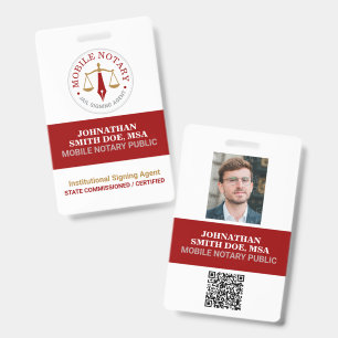 Benutzerdefinierter mobiler Notar Rechtsgültige Un Ausweis