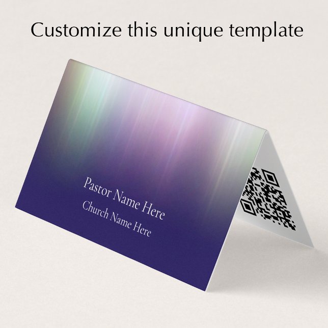 Benutzerdefinierter moderner cooler QR-Code christ Visitenkarten (Add your contact details and text to this unique modern business card template with QR code.
)