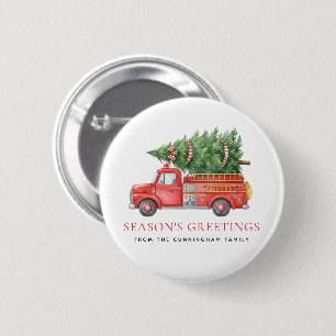 Benutzerdefinierter moderner Feuerwehrmann Weihnac Button