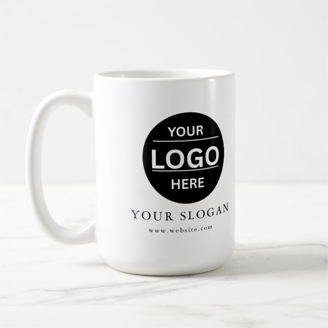 Benutzerdefinierter moderner Geschäftslogo-Branded Kaffeetasse (Links)