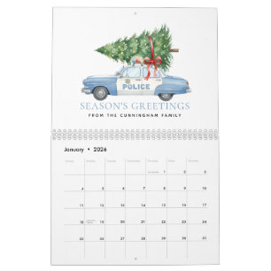 Benutzerdefinierter moderner Polizeibeamter Weihna Kalender