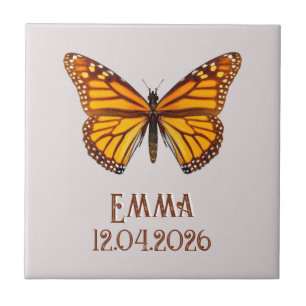 Benutzerdefinierter Monarch-Schmetterling Name Dat Fliese