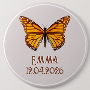 Benutzerdefinierter Monarch-Schmetterlingsname Dat Button