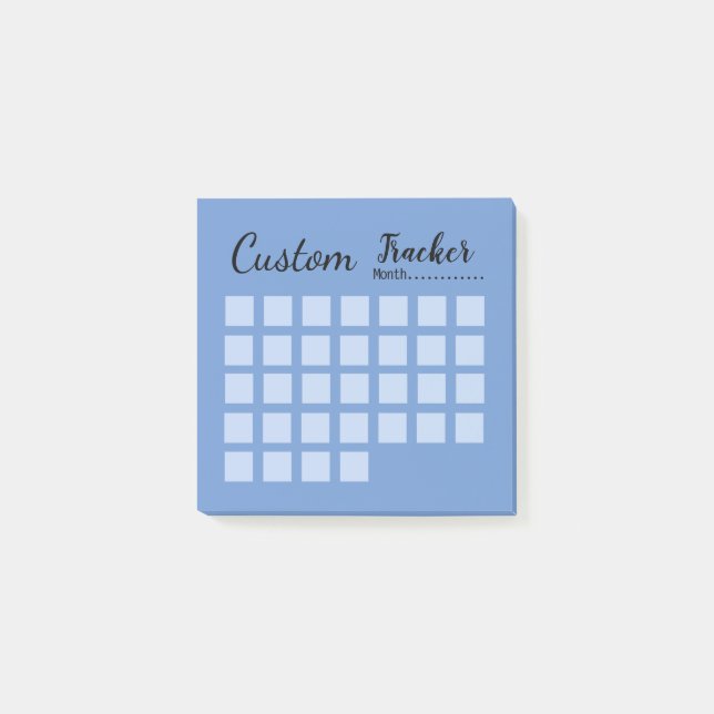 Benutzerdefinierter monatlicher Gewohnheitsüberwac Post-it Klebezettel (Vorderseite)