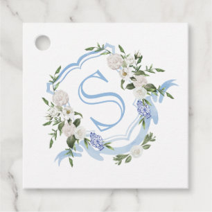 Benutzerdefinierter Monogramm-Ginger-Topf-Kranz Geschenkanhänger